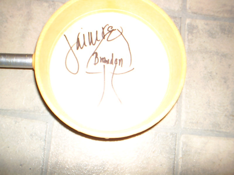 Drum signed by Jaimoe for Brandon, a little boy with bone cancer.